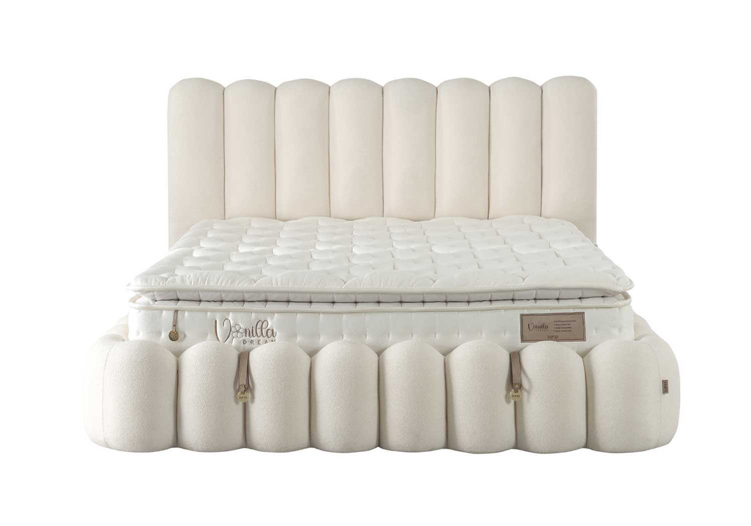 Bambi Vanilla Dream Boxspringbett-Set Viskose Baumwolle Naturfaser 34cm H3