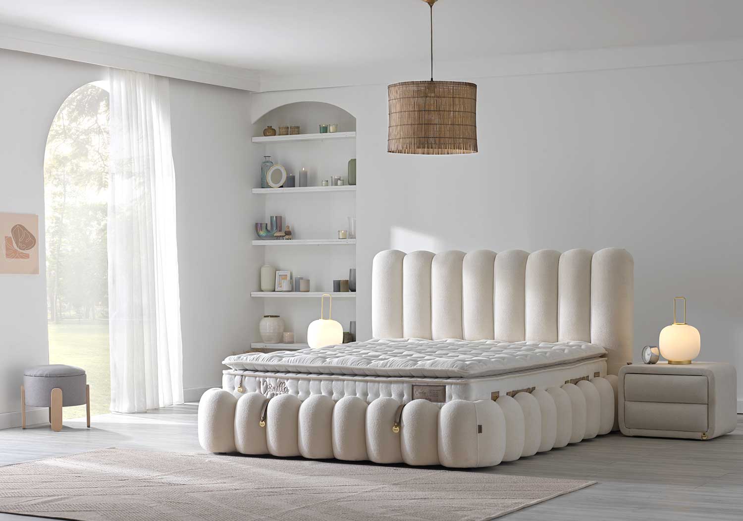 Bambi Vanilla Dream Boxspringbett-Set Viskose Baumwolle Naturfaser 34cm H3