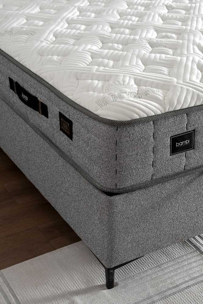 Bambi Boxspringbett Set H4 Blacksand Taschenfederkern 32cm Premium