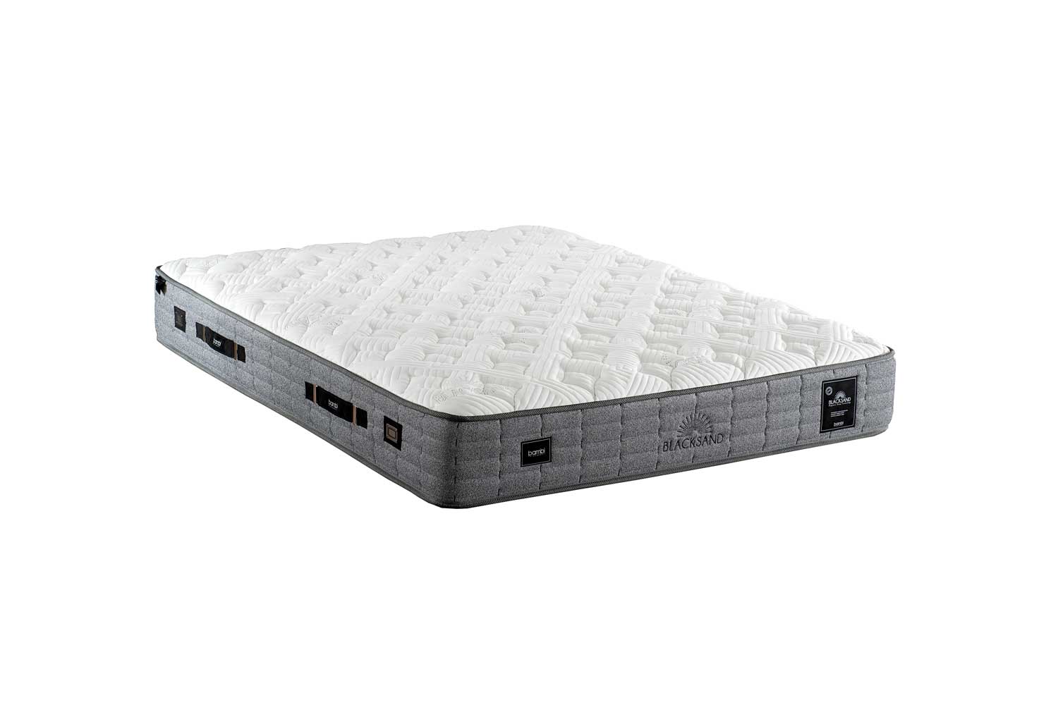 Bambi Boxspringbett Set H4 Blacksand Taschenfederkern 32cm Premium