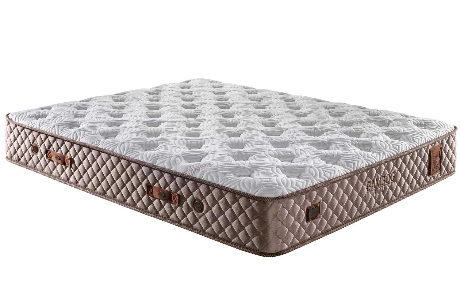 Bambi Bamboo Sleep Boxspringbett-Set H3 Matratze Kopfteil Bettkästen