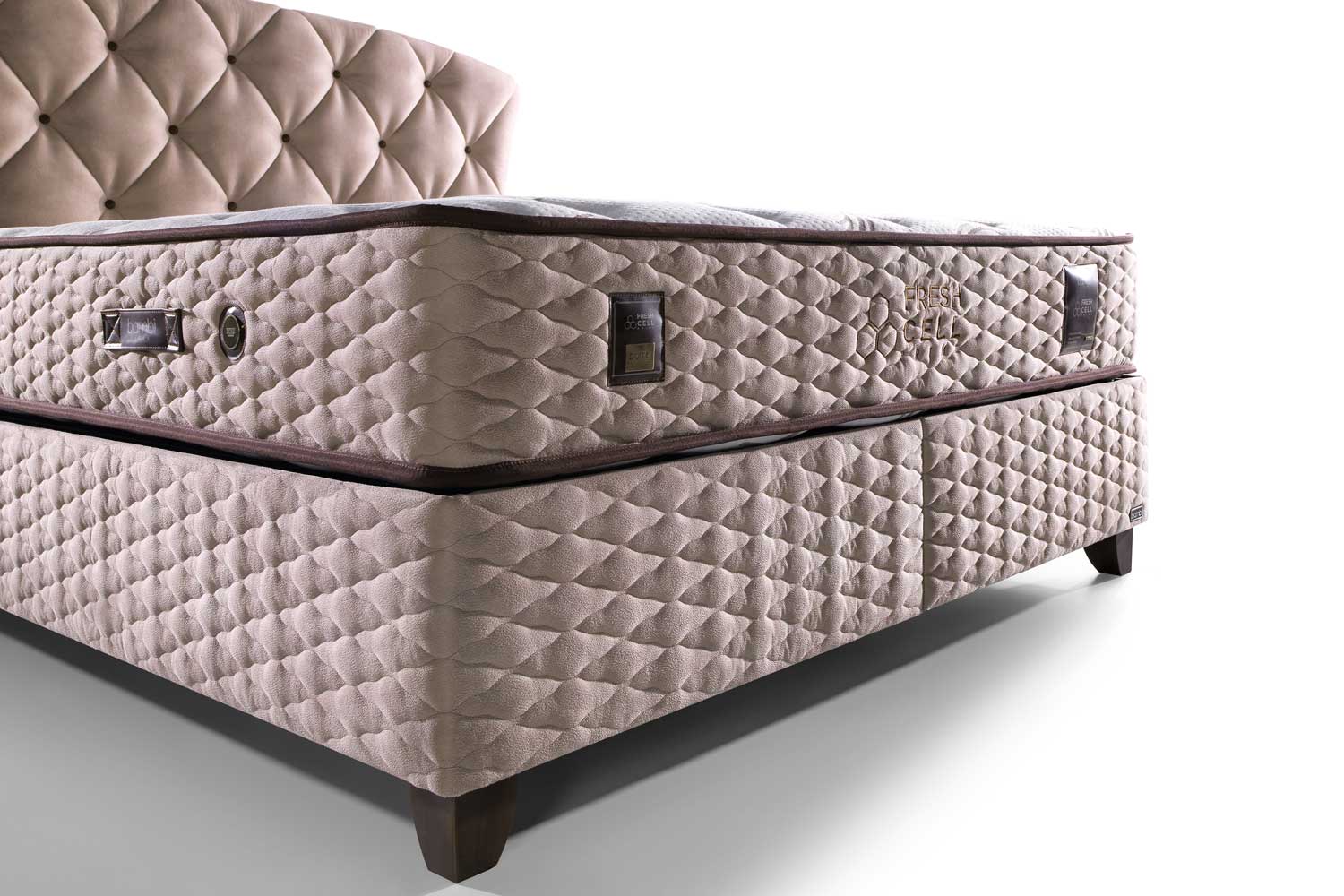 Bambi Freshcell Prime Boxspringbett-Set H3 Nanotechnologie Wendematratze