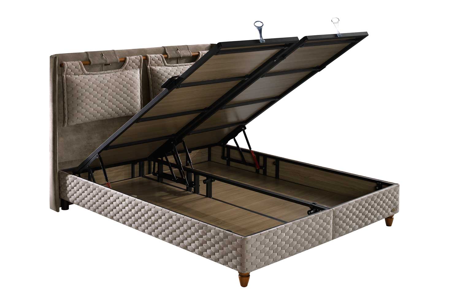 Bambi Magnasand Therapy Boxspringbett-Set Magnetfeld Wellness Sand 30cm H3