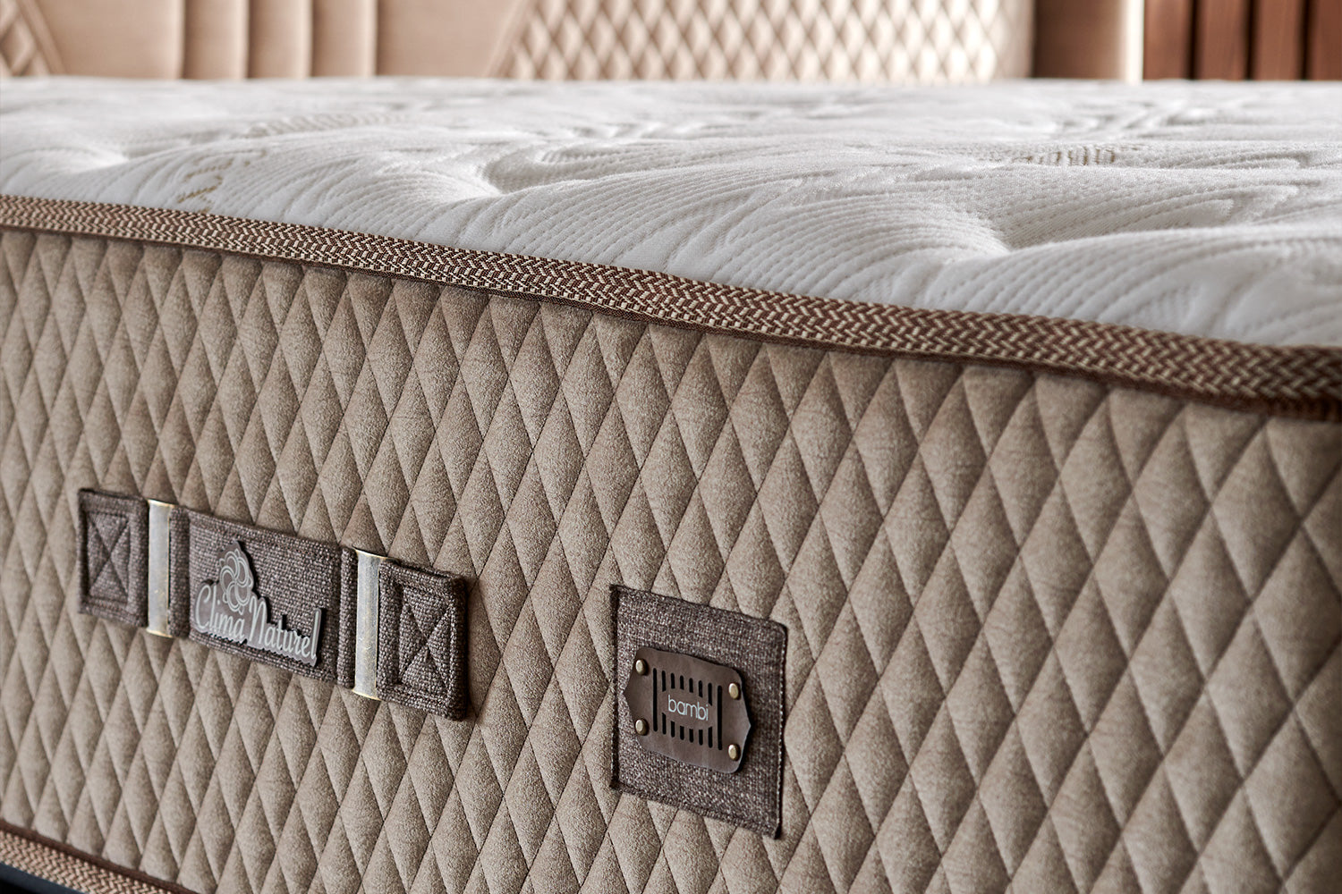 Bambi Clima Naturel Boxspringbett Set H3 Bettkästen Kopfteil Matratze 35cm