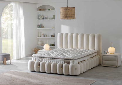 Bambi Vanilla Dream Boxspringbett-Set Viskose Baumwolle Naturfaser 34cm H3