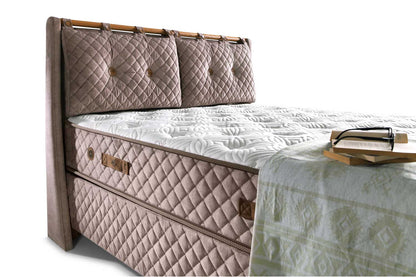 Bambi Bamboo Sleep Boxspringbett-Set H3 Matratze Kopfteil Bettkästen