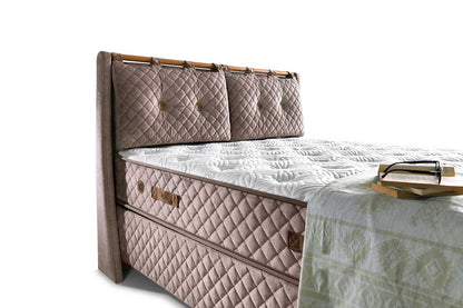 Bambi Bamboo Sleep Boxspringbett-Set H3 Matratze Kopfteil Bettkästen