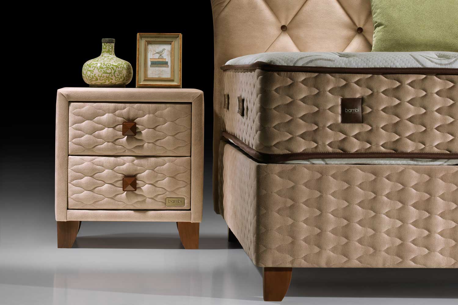 Bambi Freshcell Prime Boxspringbett-Set H3 Nanotechnologie Wendematratze