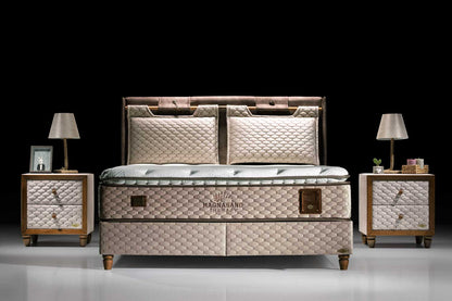 Bambi Magnasand Therapy Boxspringbett-Set Magnetfeld Wellness Sand 30cm H3