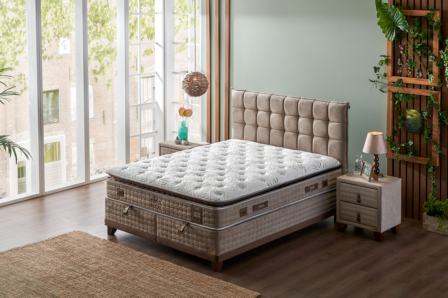 Bambi Cotton Master Boxspringbett Set Doppel-Taschenfederkern 34cm